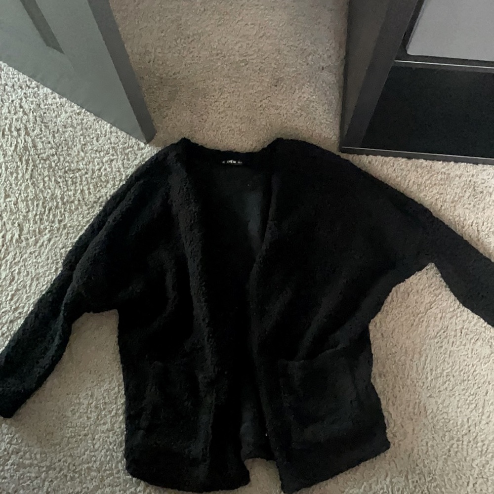 Black Women’s Teddy Bear Cardigan
